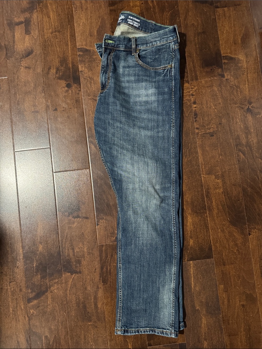 Wrangler faded blue slim jeans 36x30